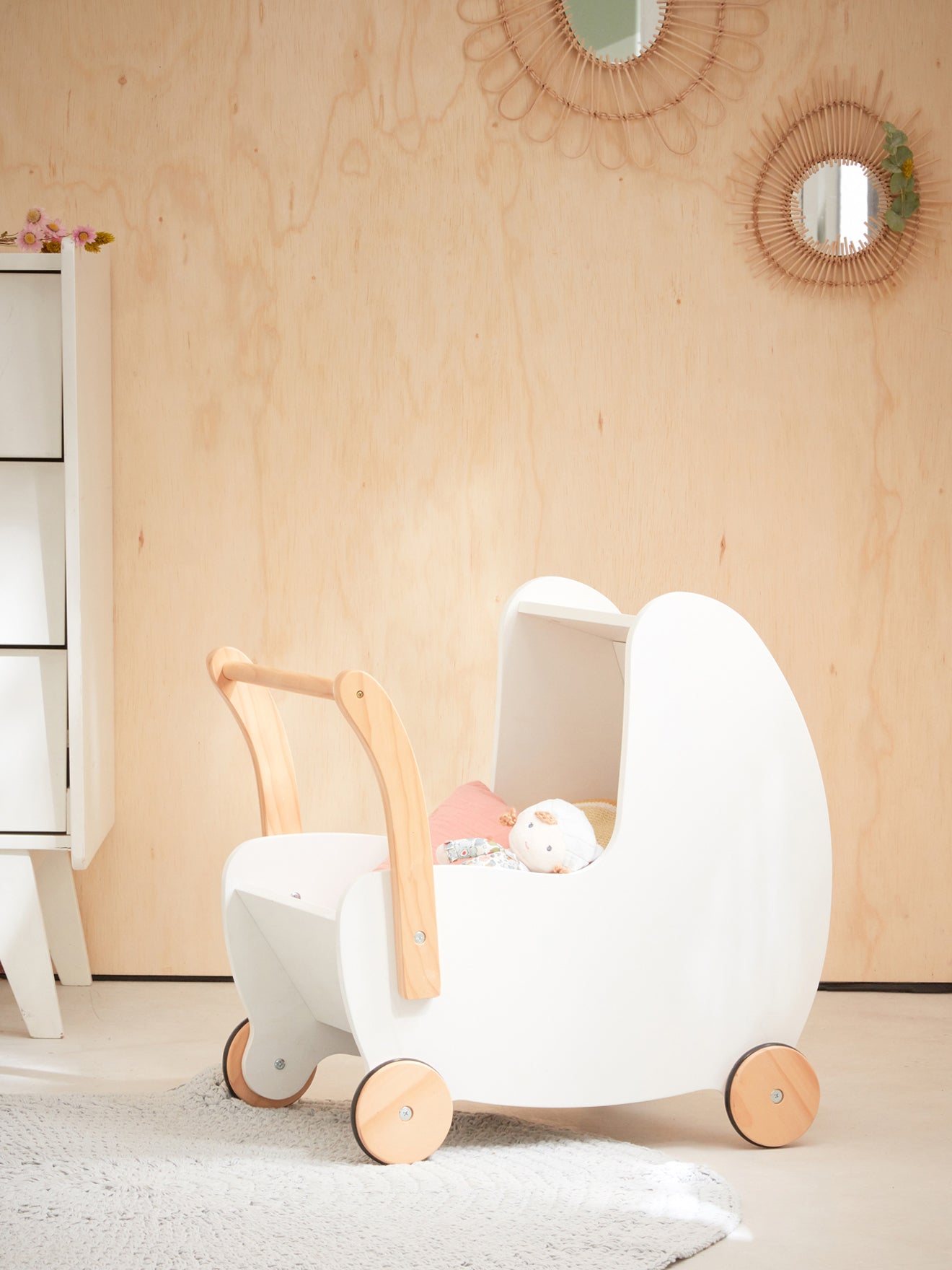 Chariot de rangement en bois