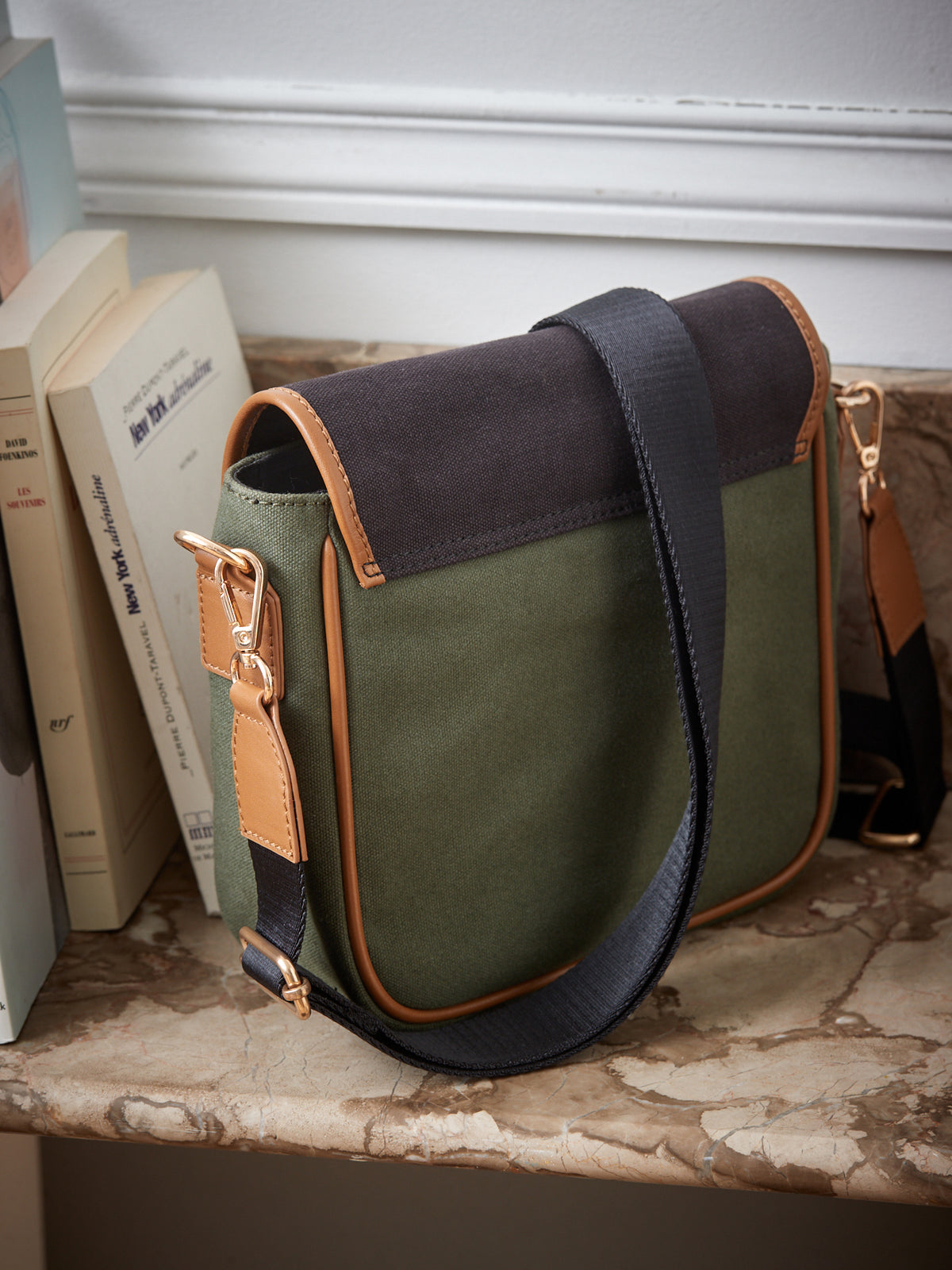 Sac besace bi-matière - Collection Maroquinerie Cyrillus