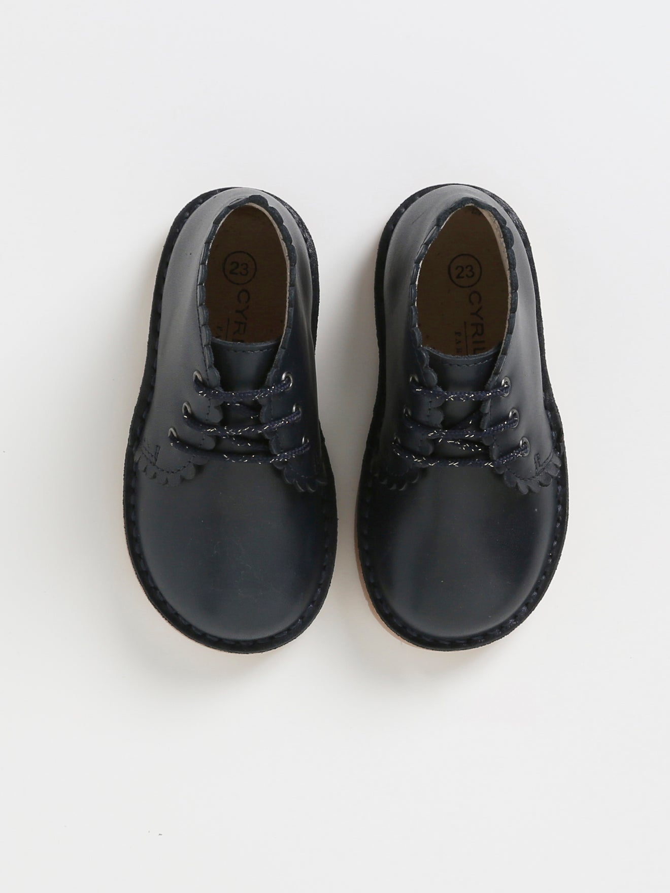 Bottines festonnées cuir Bébé