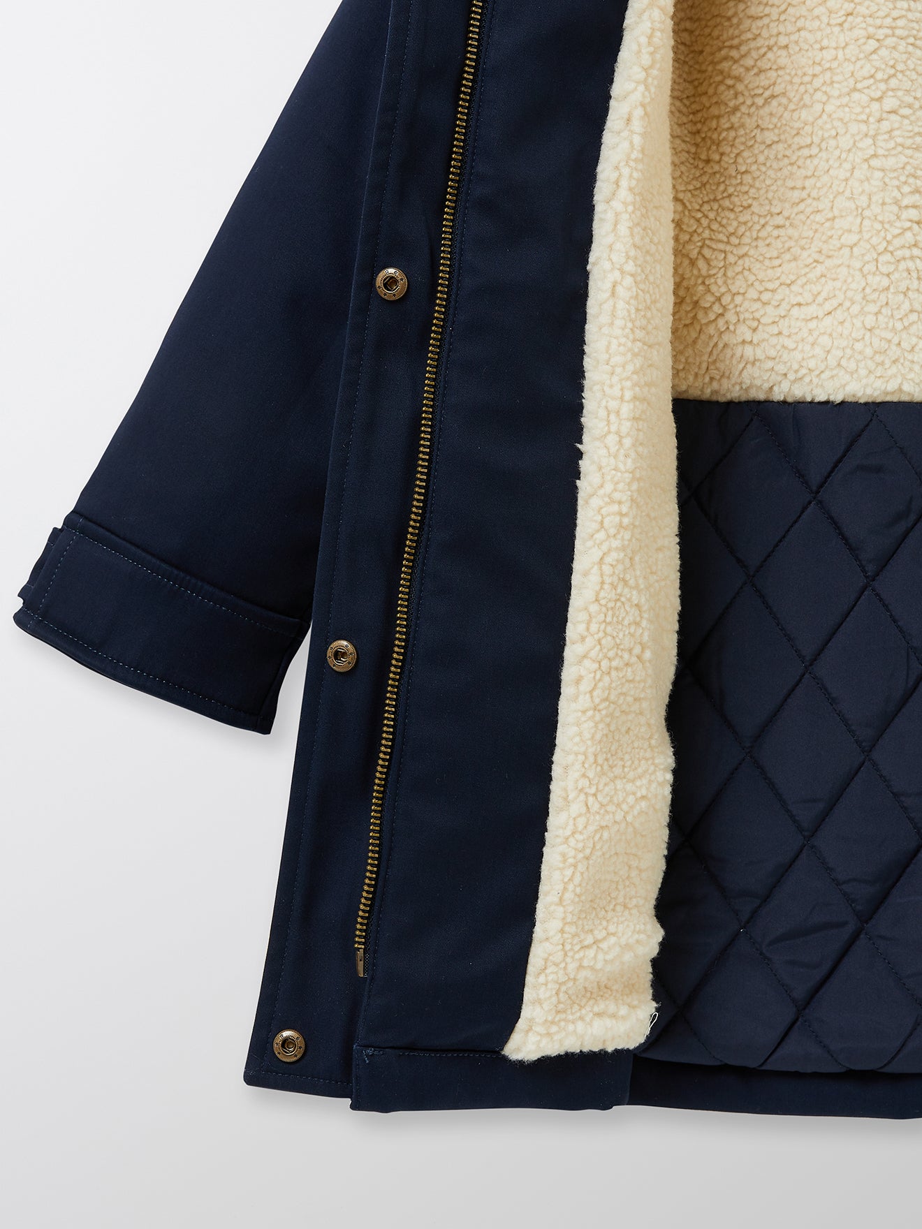 Parka nautique Fille doublée sherpa
