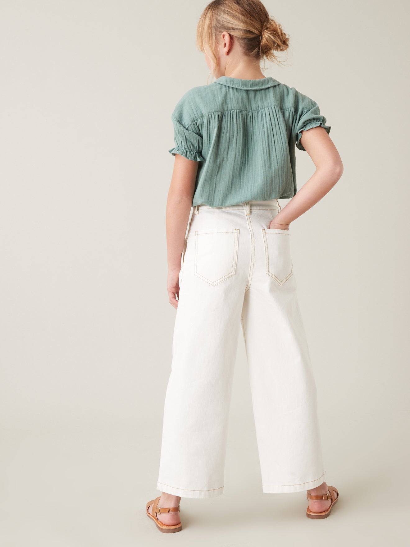 Pantalon large en denim - Collection Junior
