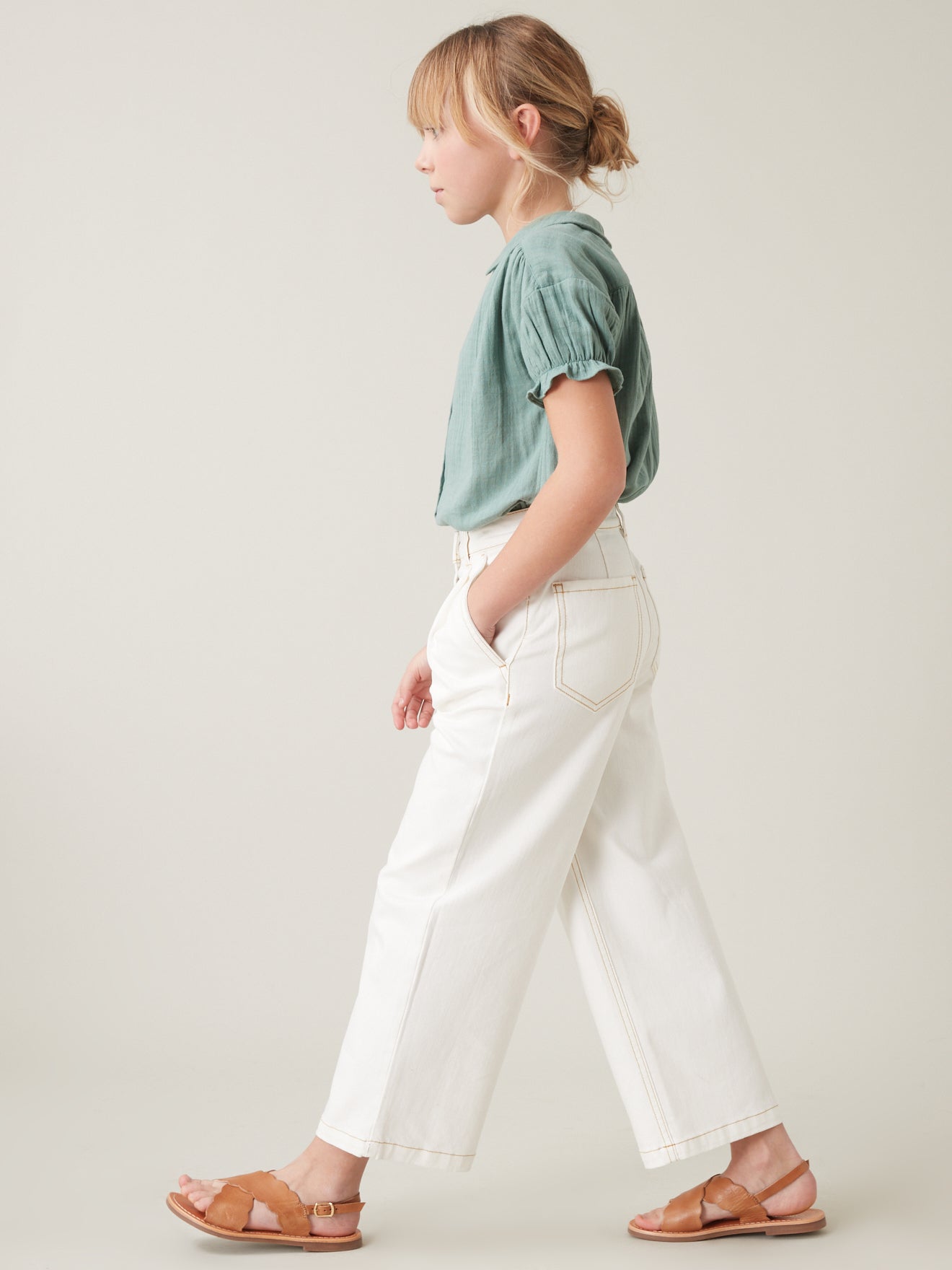 Pantalon large en denim - Collection Junior