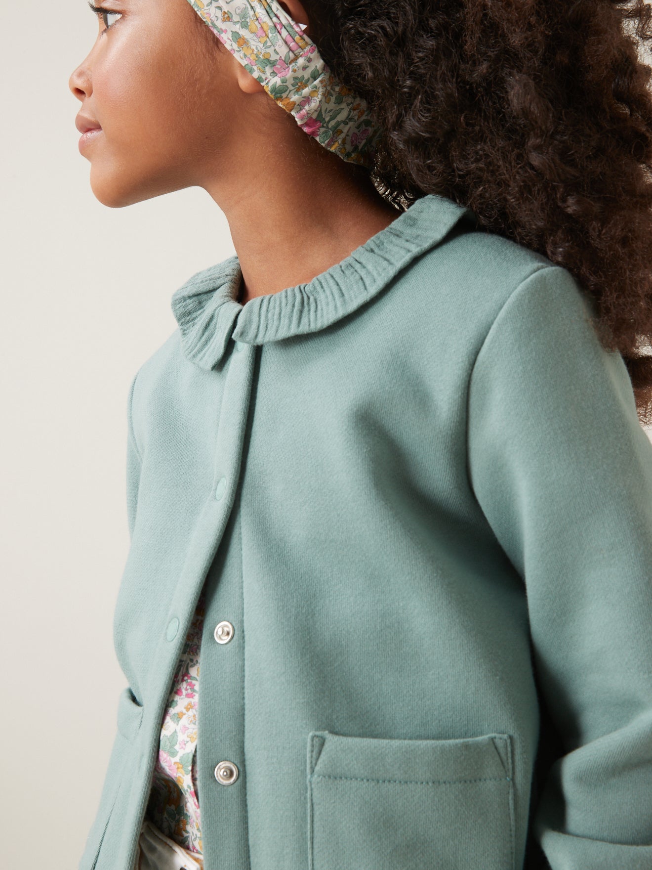 Cardigan fille en coton biologique