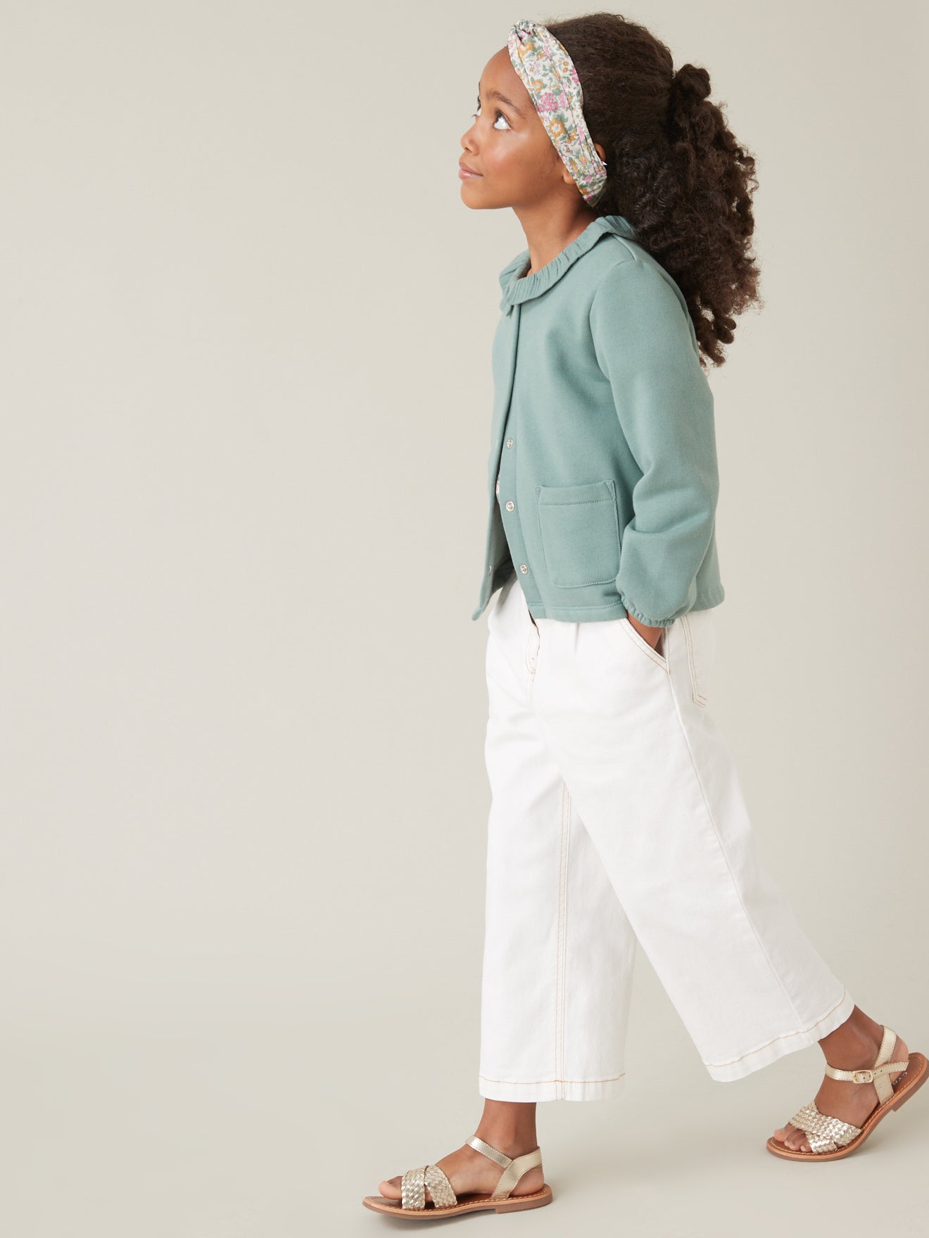 Cardigan fille en coton biologique