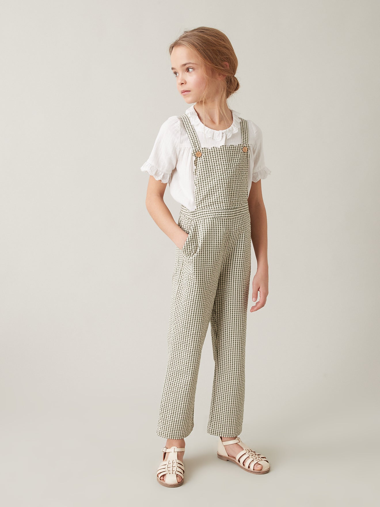 Salopette Fille vichy