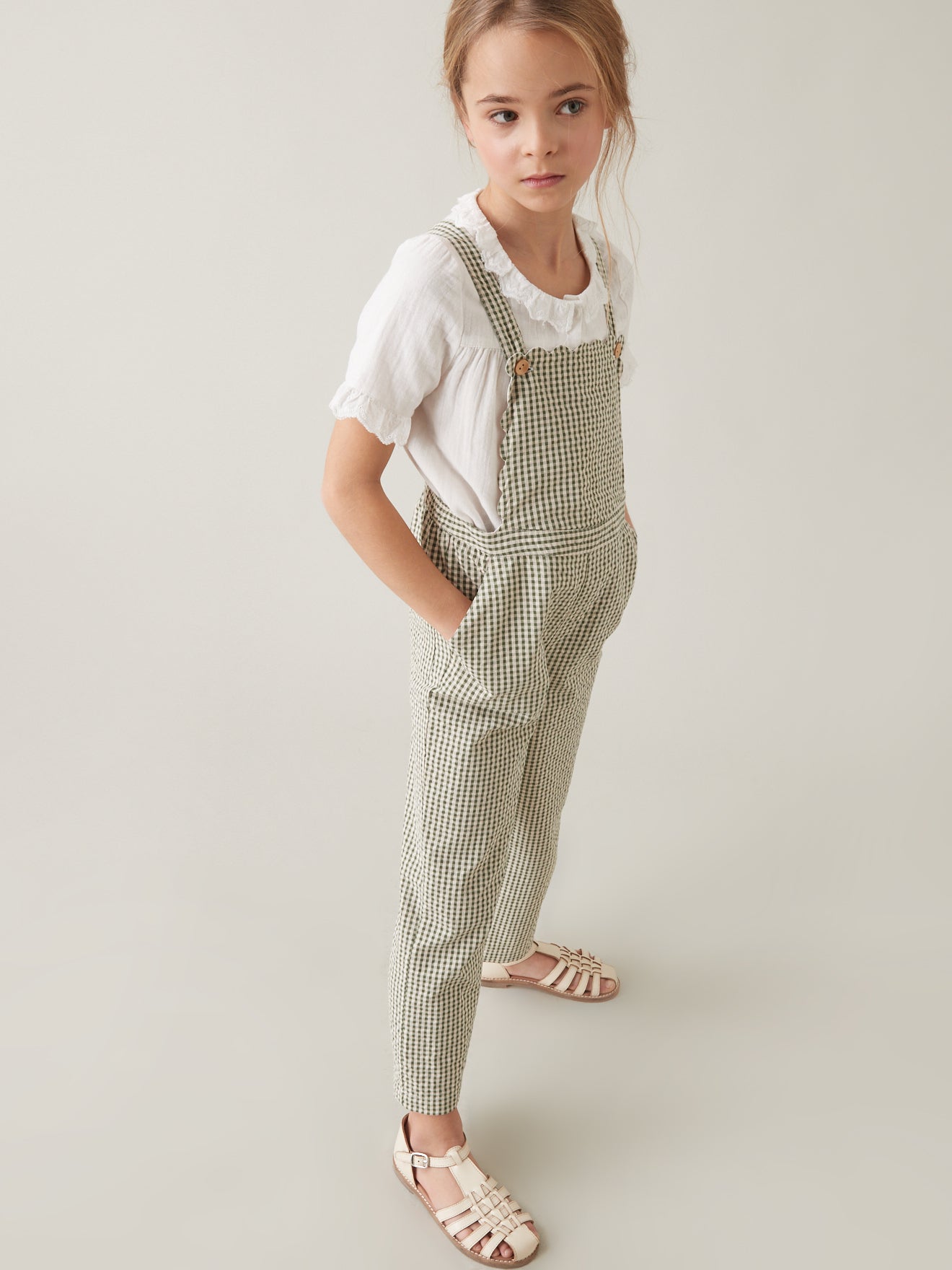 Salopette Fille vichy