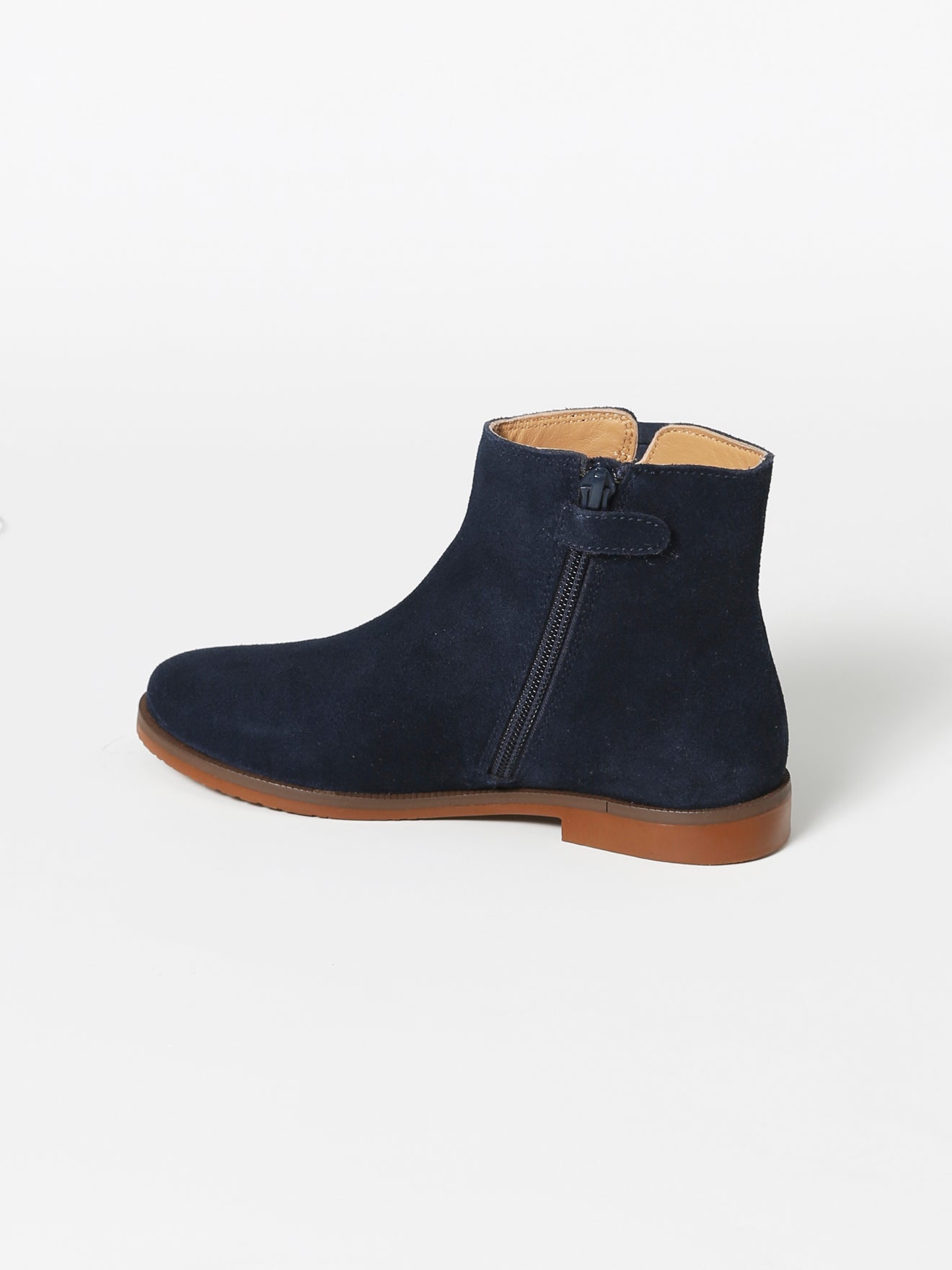 Leren meisjesboots met ruches