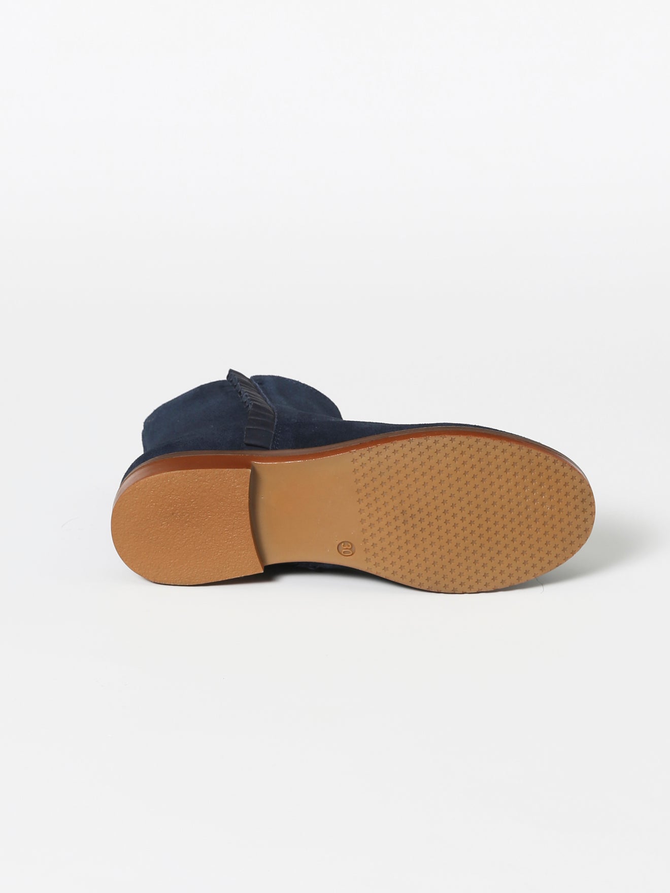 Leren meisjesboots met ruches