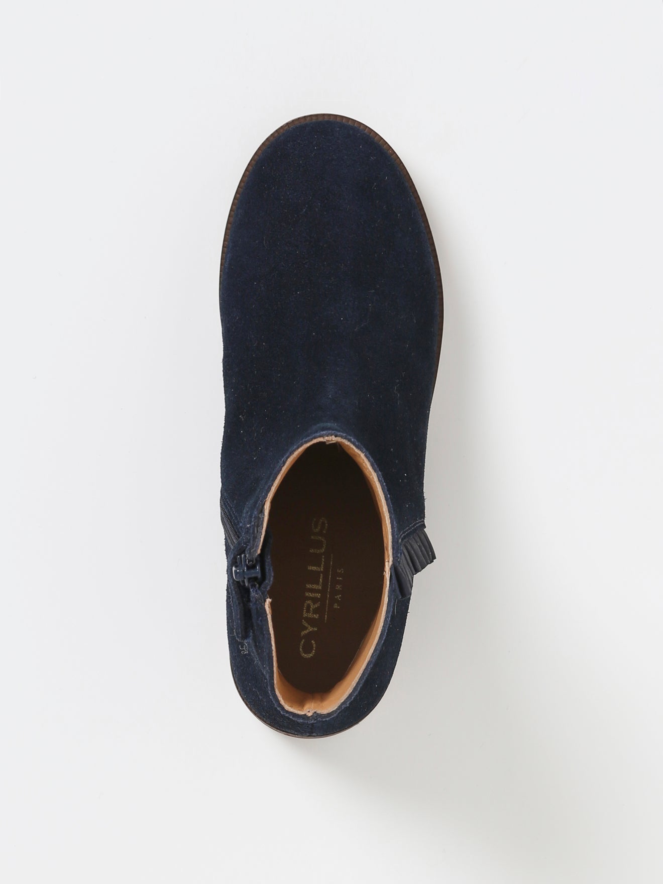 Leren meisjesboots met ruches
