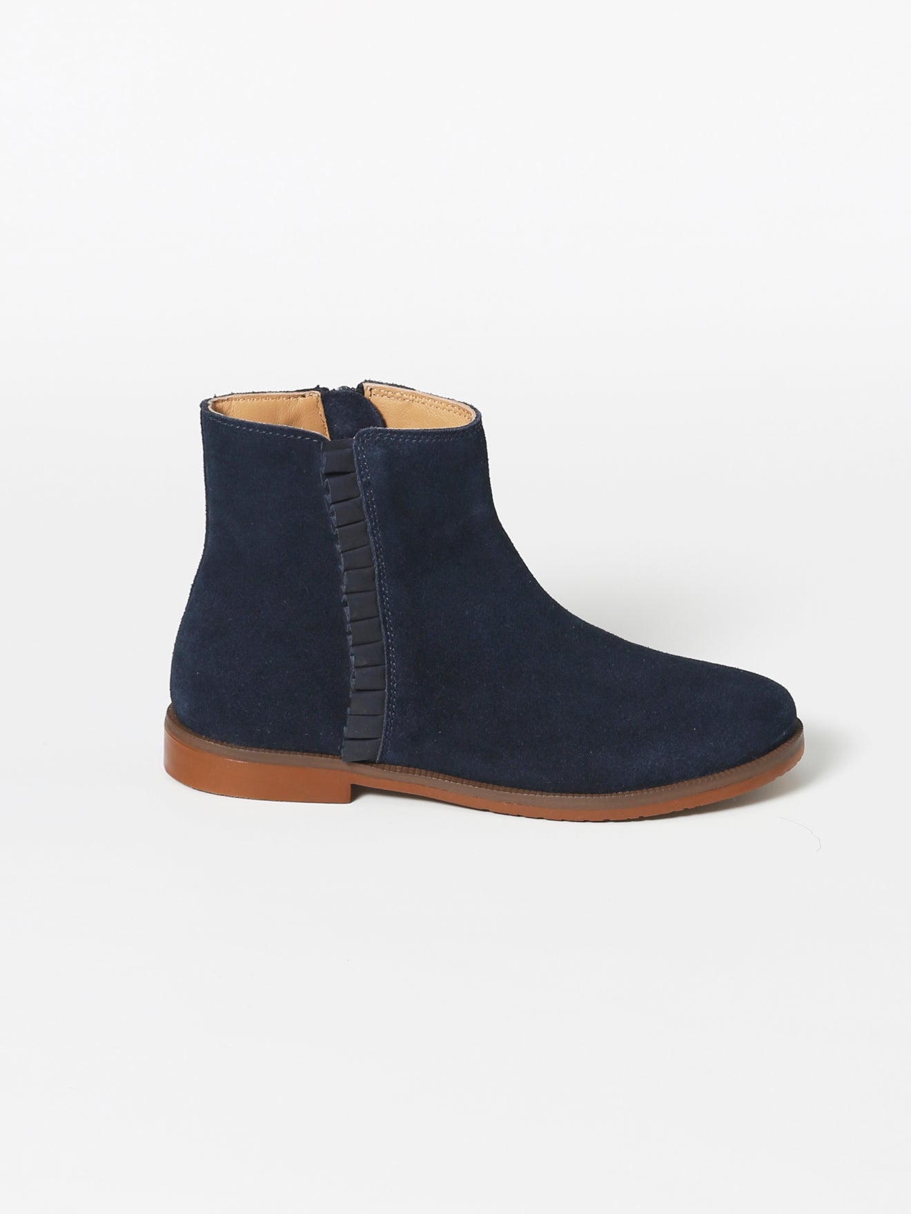 Leren meisjesboots met ruches