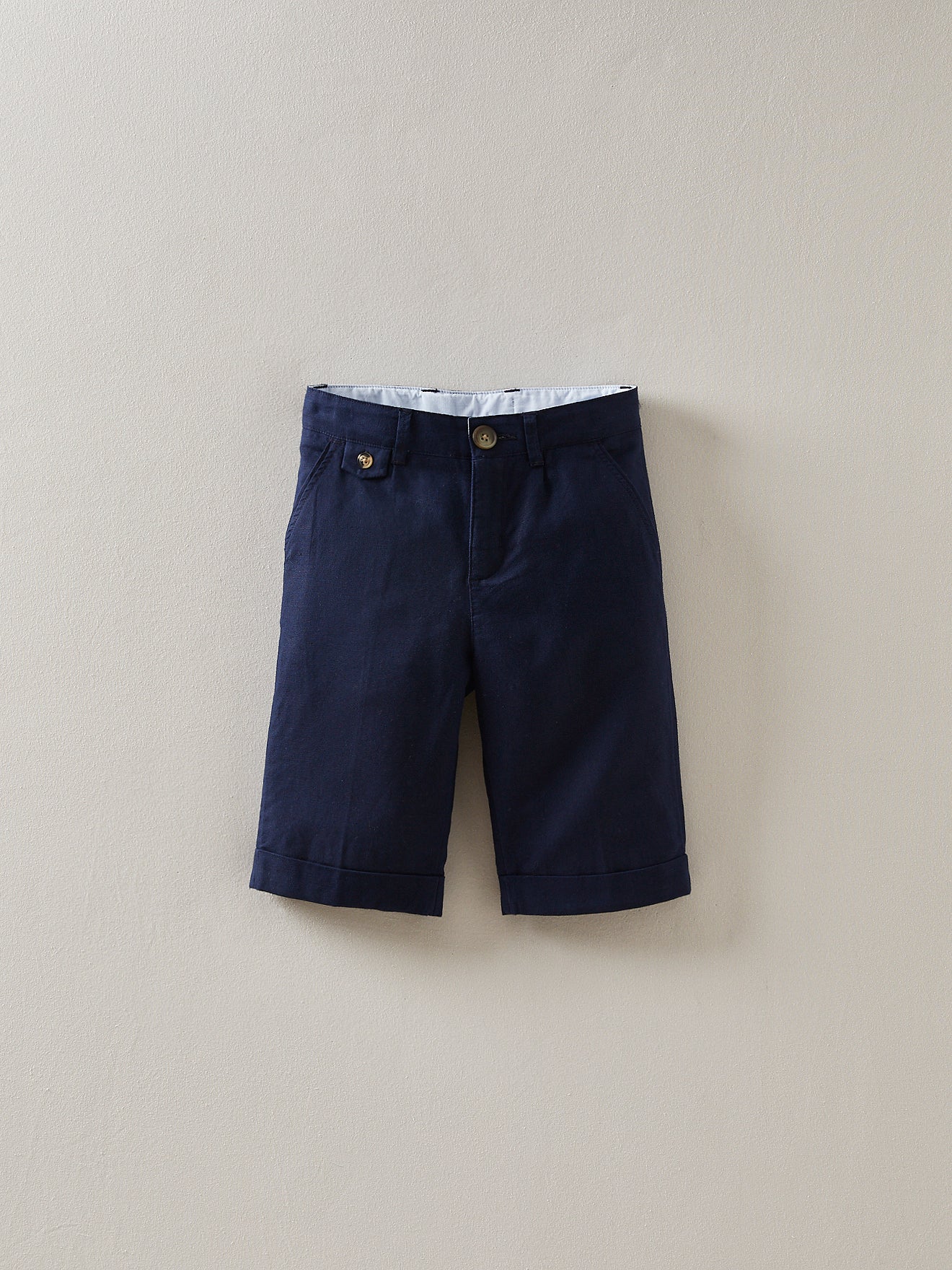 Jongensbermuda in linnen/katoen - Collectie Feesten en huwelijken