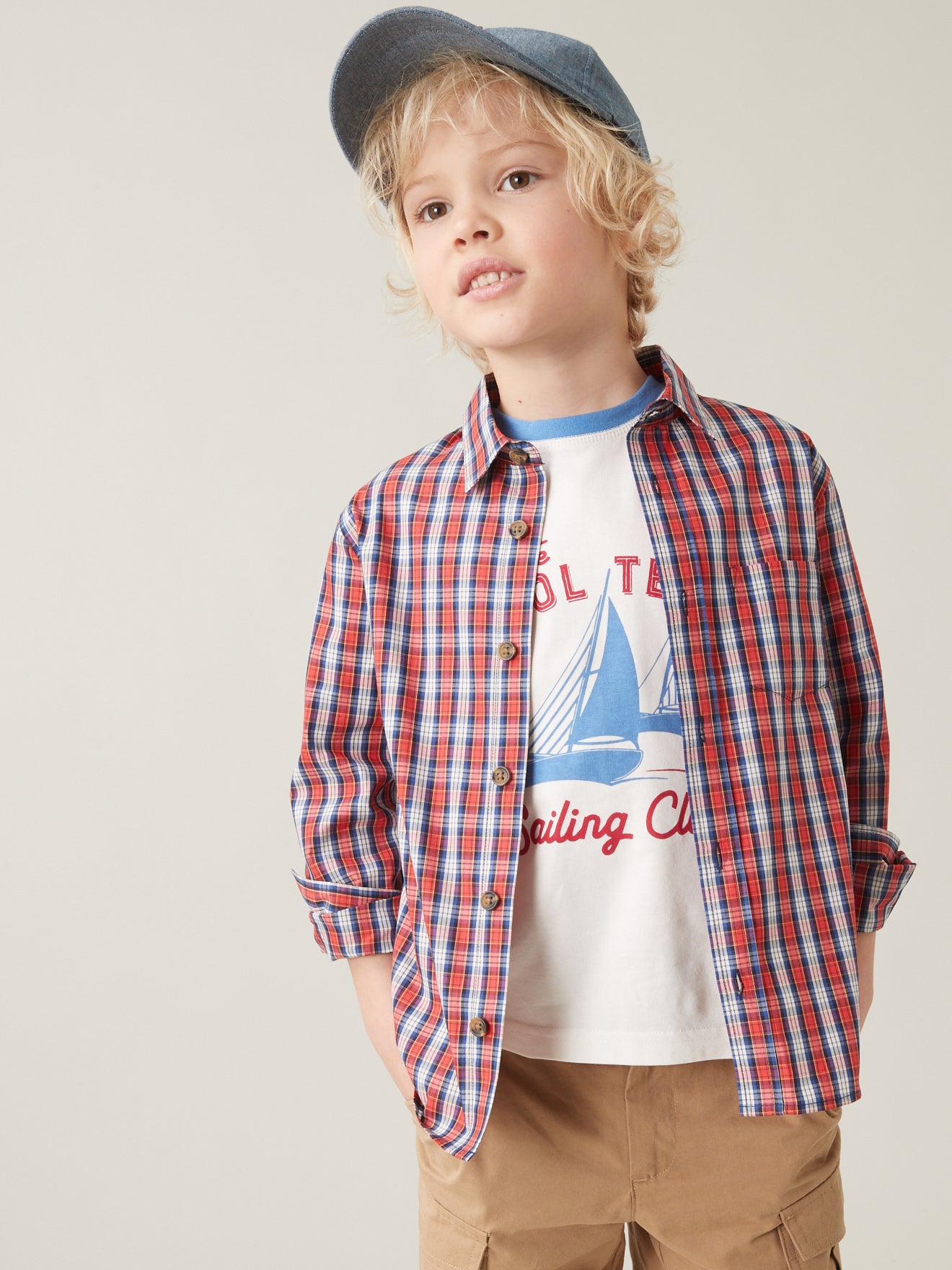 Geruit hemd vader/zoon