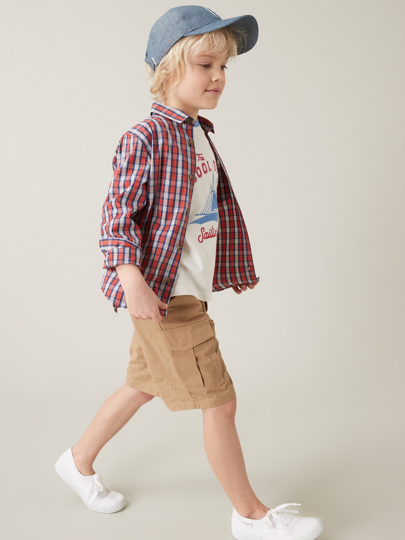 Geruit hemd vader/zoon