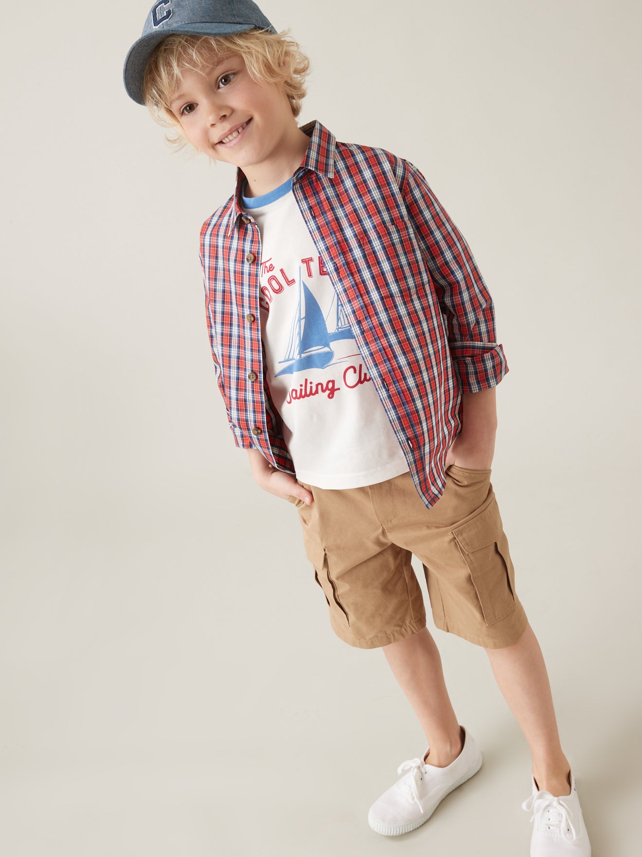 Geruit hemd vader/zoon