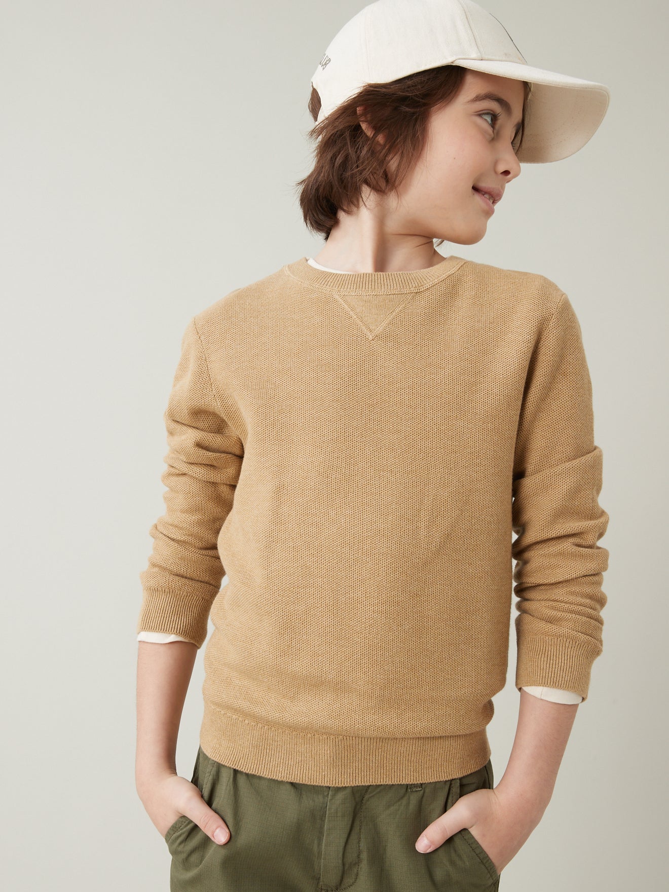 Pull Garçon maille fantaisie