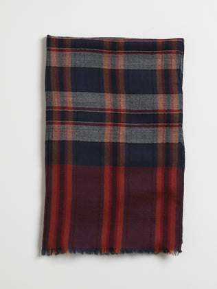 Foulard tartan Garçon en étamine de laine