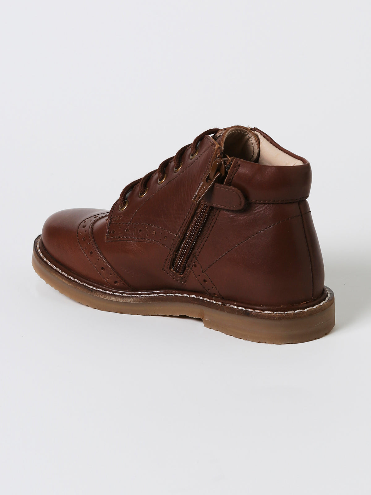Bottines bout fleuri Garçon en cuir
