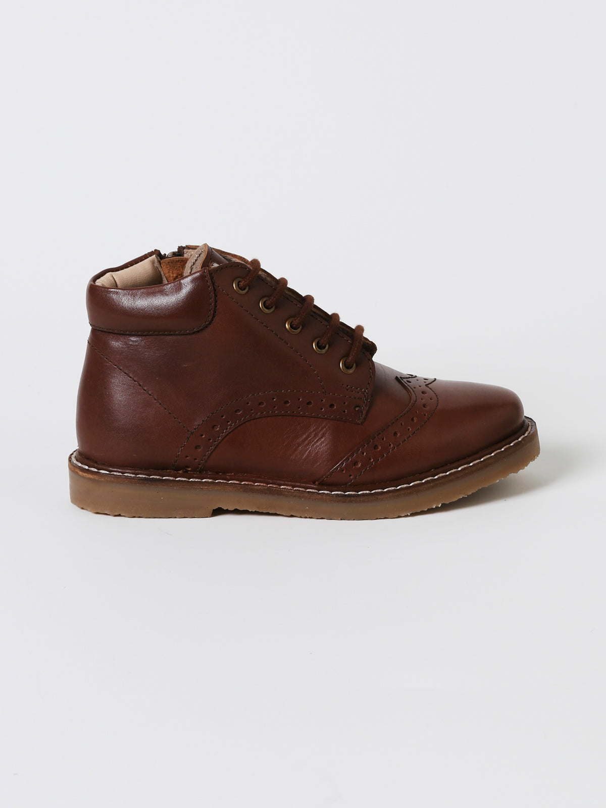 Bottines bout fleuri Garçon en cuir