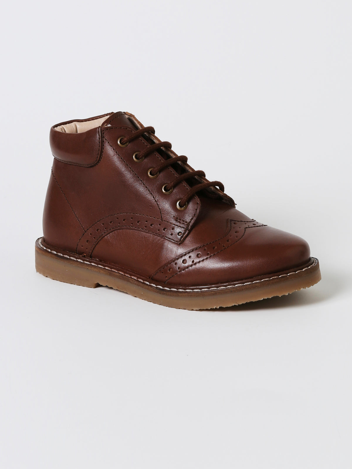 Bottines bout fleuri Garçon en cuir