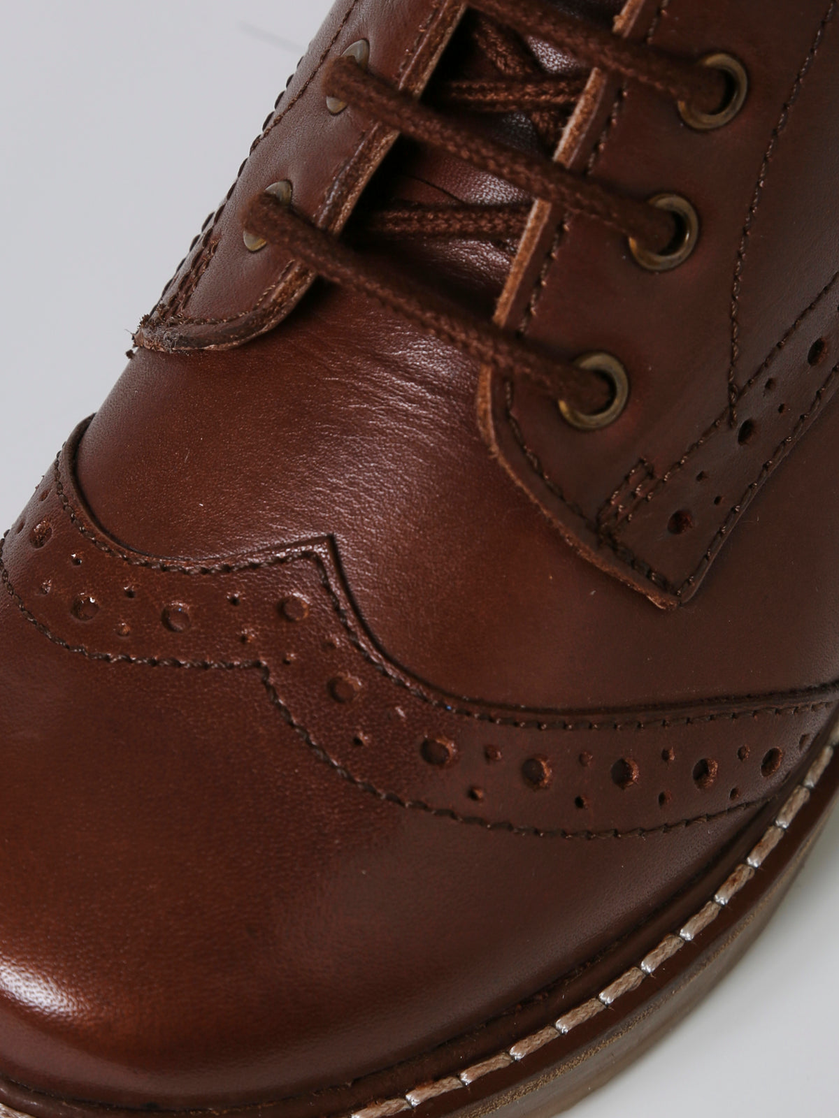 Bottines bout fleuri Garçon en cuir