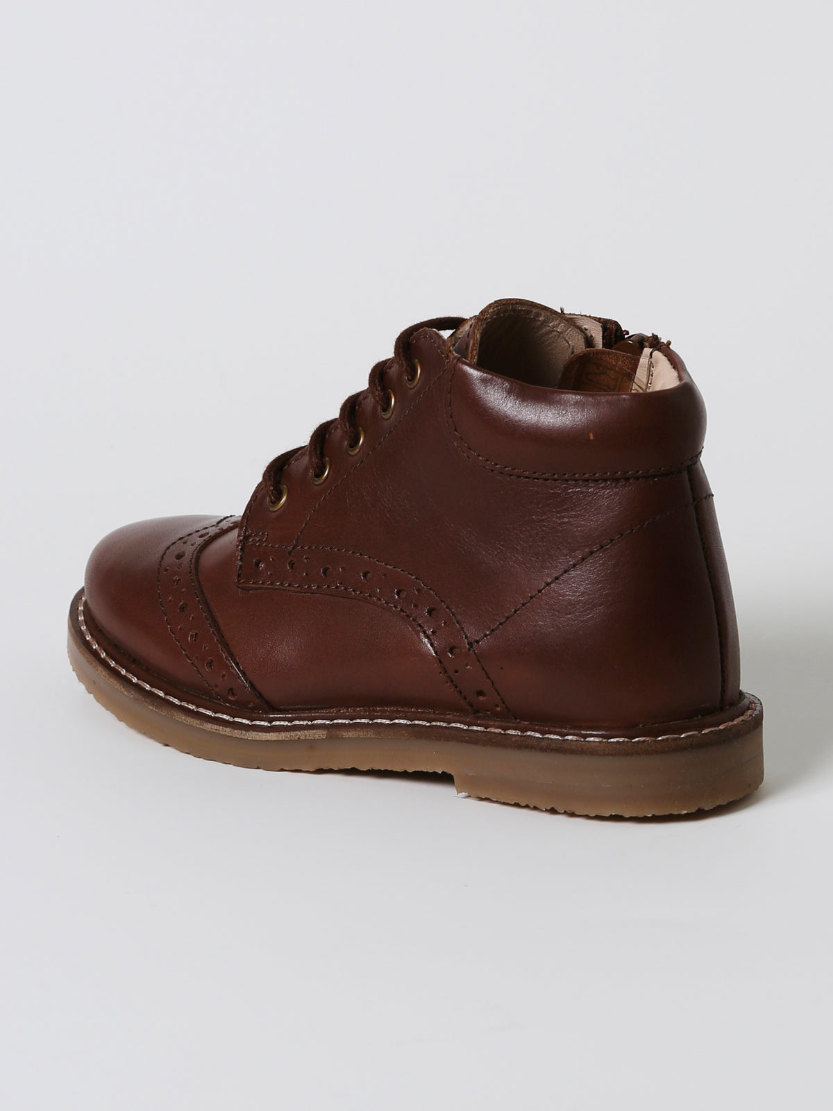 Bottines bout fleuri Garçon en cuir
